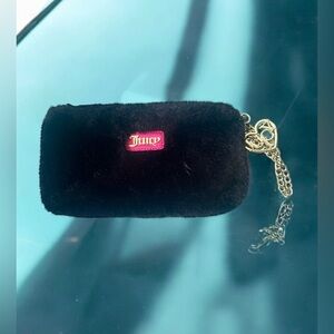 Juicy Couture Black Faux Fur Clutch